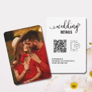 Angaben zur Hochzeit Elegante UAWG mit QR Code F Save The Date