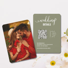 Angaben zur Hochzeit | Elegante UAWG mit QR Code F Save The Date