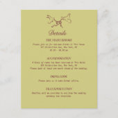 Angaben zur Hochzeit Illustrierte Vögel Begleitkarte (Vorderseite)