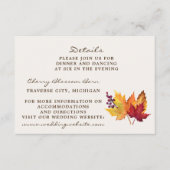 Angaben zur Hochzeit im Herbst im Herbst Begleitkarte (Vorderseite)