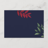 Angaben zur Hochzeit im Herbst in Burgund Begleitkarte (Rückseite)