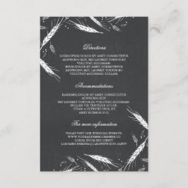 Angaben zur Hochzeit im Herbst von Weizen - Inform Begleitkarte