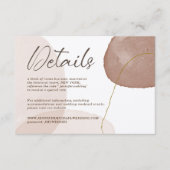 Angaben zur Hochzeit in der Wasserfarbenpastel Ear Begleitkarte (Vorderseite)