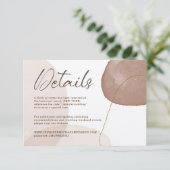 Angaben zur Hochzeit in der Wasserfarbenpastel Ear Begleitkarte (Stehend Vorderseite)