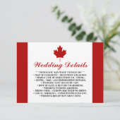 Angaben zur Hochzeit in Kanada Begleitkarte (Stehend Vorderseite)