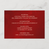 Angaben zur Hochzeit in Rot-Chinesisch Begleitkarte (Rückseite)