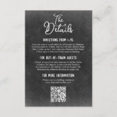 Angaben zur Hochzeit in rustikalen Landhäusern Begleitkarte (Vorderseite)