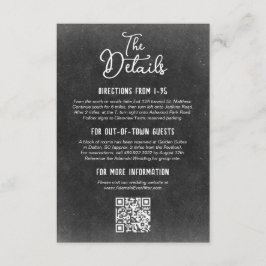 Angaben zur Hochzeit in rustikalen Landhäusern Begleitkarte