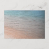 Angaben zur Hochzeit in Urlaubsort am Meer Begleitkarte (Rückseite)