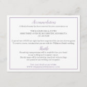 Angaben zur Hochzeit / Info-Karte | Nadine (Lavend Begleitkarte (Rückseite)