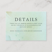 Angaben zur Hochzeit Kleine Abschlusskarte Begleitkarte (Vorderseite)