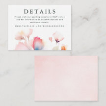 Angaben zur Hochzeit Kleine Abschlusskarte