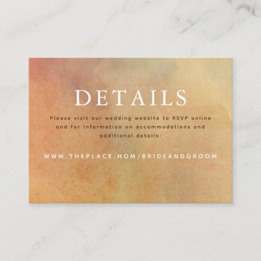 Angaben zur Hochzeit Kleine Abschlusskarte Begleitkarte (Vorderseite)