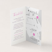 Angaben zur Hochzeit lila-grau-farbige Karte (Innenseite)