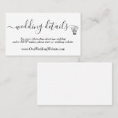 Angaben zur Hochzeit Minimalistische Visitenkarte (Vorne/Hinten)