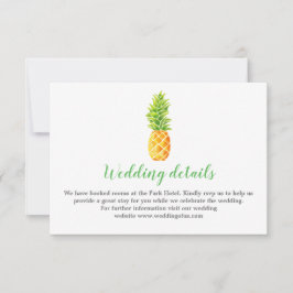 Angaben zur Hochzeit von Ananas Einladung