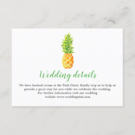 Angaben zur Hochzeit von Ananas Einladung