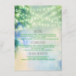 Angaben zur Hochzeit von Beach Palms - Information Begleitkarte