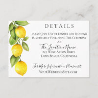 Angaben zur Hochzeit von Citrus Orchard