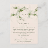 Angaben zur Hochzeit von Cream Eucalyptus Wreath M Begleitkarte (Vorderseite)