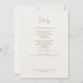 Angaben zur Hochzeit von Cremes fallen Foliage Einladung