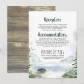 Angaben zur Hochzeit von Gebirgen Begleitkarte (Vorne/Hinten)