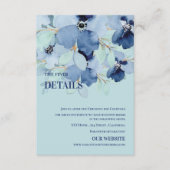 Angaben zur Hochzeit von Hübschem Blaublauchblumen Begleitkarte (Vorderseite)