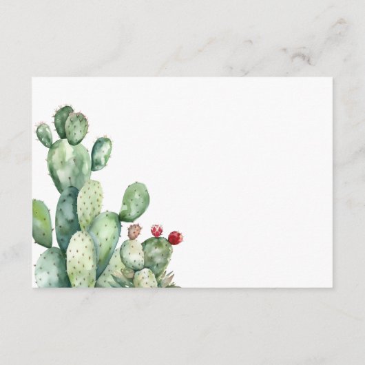 Angaben zur Hochzeit von Kakteen Begleitkarte (Rückseite)