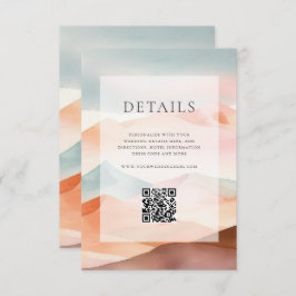 Angaben zur Hochzeit von Pastel Boho Begleitkarte