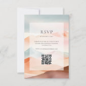 Angaben zur Hochzeit von Pastel Boho RSVP Karte (Vorderseite)