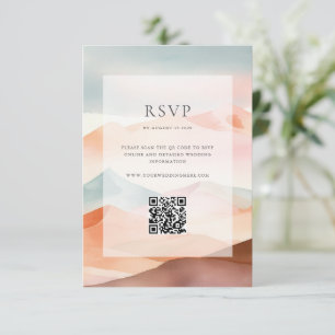 Angaben zur Hochzeit von Pastel Boho RSVP Karte