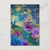 Angaben zur Hochzeit von Royal Blue Lila Floral Pe Begleitkarte (Rückseite)