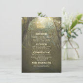 Angaben zur Hochzeit von rustikalem Holz - Informa Begleitkarte (Stehend Vorderseite)