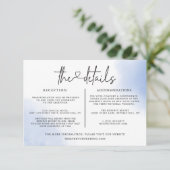 Angaben zur Hochzeit von Wasserfarben Einladung (Stehend Vorderseite)