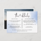 Angaben zur Hochzeit von Wasserfarben Einladung (Vorne/Hinten)