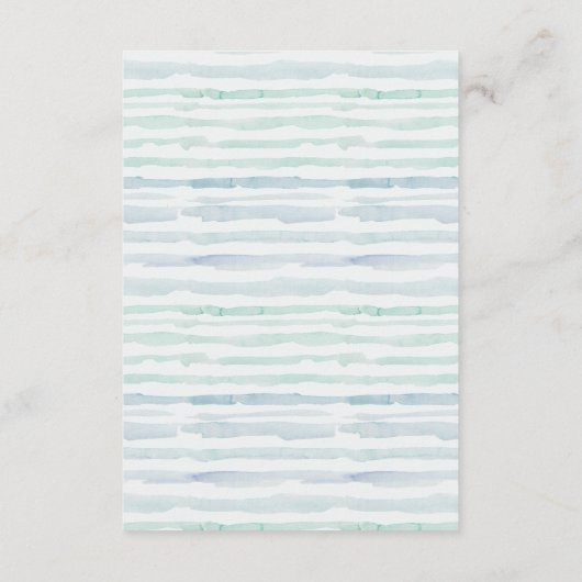 Angaben zur Hochzeit von Wasserfarben-Wassersegler Begleitkarte (Rückseite)