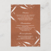Angaben zur Hochzeit von Wheat Fall Orange - Infor Begleitkarte (Vorderseite)