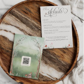 Angaben zur Hochzeit von Whimsikwald im Wasserfarb Begleitkarte