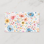 Angaben zur Hochzeit von Wildblumen Begleitkarte (Rückseite)