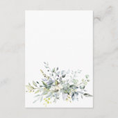 Angaben zur Hochzeitsempfehlung für Eukalyptus Begleitkarte (Rückseite)