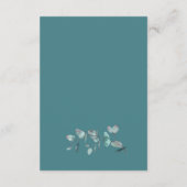 Angaben zur Hochzeitsempfehlung für Eukalyptus Begleitkarte (Rückseite)