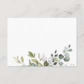 Angaben zur Hochzeitsempfehlung für Eukalyptus Begleitkarte (Rückseite)