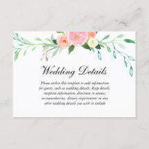 Angaben zur Hochzeitsempfehlung für Wildblume