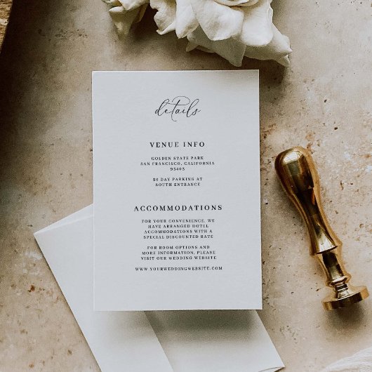 Angaben zur Hochzeitskarte Mindestwert R100 Begleitkarte