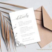 Angaben zur Hochzeitskarte Minimalistische Blumend Einladung