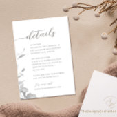 Angaben zur Hochzeitskarte Minimalistische Blumend Einladung