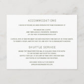 Angaben zur Hochzeitssache Handschrift Kalligrafie Begleitkarte (Rückseite)