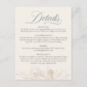 Angaben zur Hochzeitssage im grünen Botanischen Fo Begleitkarte (Vorderseite)