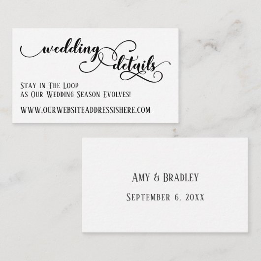 Angaben zur Hochzeitsseite in Skript erstellen, we Begleitkarte (Vorne/Hinten)