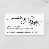 Angaben zur Hochzeitsseite in Skript erstellen, we Begleitkarte (Vorderseite)